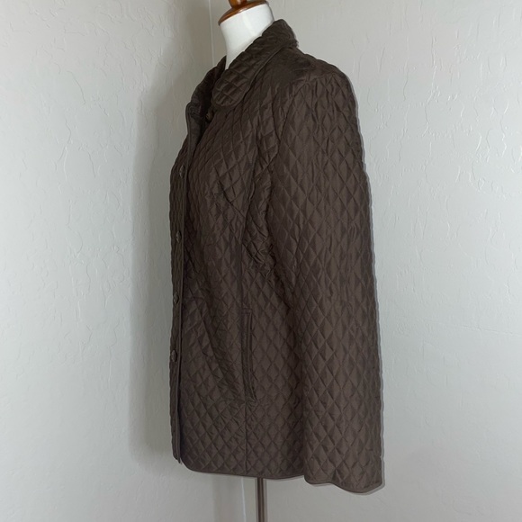 New! Marvin Richards Quilted Button Barn Jacket in Chocolate Womens Size Large🤎 - Picture 4 of 13